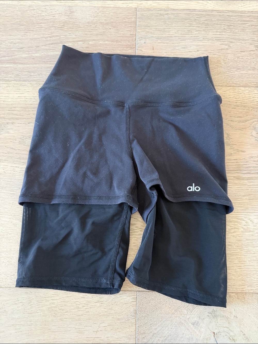 ALO Yoga Black Layered Skort with Inner Bike Shorts